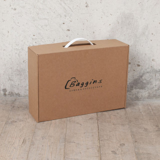 Подарочный короб с ручкой и фирменным логотипом, 35х25х10см