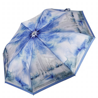 Зонт женский FABRETTI, UFLS0042-8 синий/белый