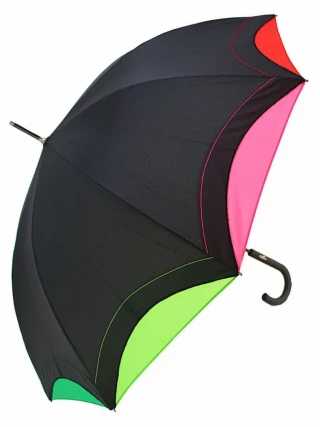 Зонт-трость Popular 1212 полуавтомат, цветной кант радуга (ассортимент расцветок)